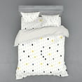 thumbnail image 2 of Ambesonne Modern Bedding Set 3 Pcs, Polka Dots Geometric, Twin, Yellow White Grey, 2 of 3