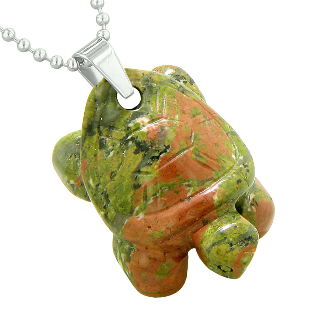 sea turtle necklace gemstone jewelry crystal necklace Chrysoprase necklace protection amulet