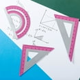 thumbnail image 6 of Multipurpose Aluminum Ruler Set Includes Straight Edges Protractor Triangles School Classroom Drafting Essential Measure, 6 of 7