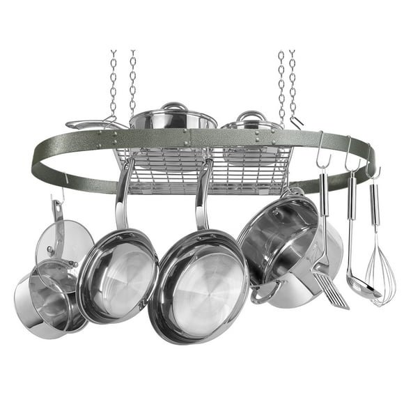 Range Kleen CW6016 Pot Rack Ovale Suspendu Émaillé Gris Martelé