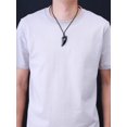 thumbnail image 2 of COAI Obsidian Stone Pendant Wolf Tooth Amulet Necklace for Men, 2 of 5
