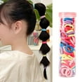 thumbnail image 1 of Small High Elasticity Towel Loop Hair Loop 100 Elastic And Non Damaging Hair Rope,Pink Polyester Hair Clip, 1 of 4