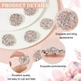 thumbnail image 4 of 6 PCS Shiny Flower Rhinestone Buttons 1 inch Brass Rhinestone Shank Buttons Pink Crystal Embellishments Sew On Buttons with 1-Hole Jewelry Decorations for Crafts Wedding Party Clothes, 4 of 9