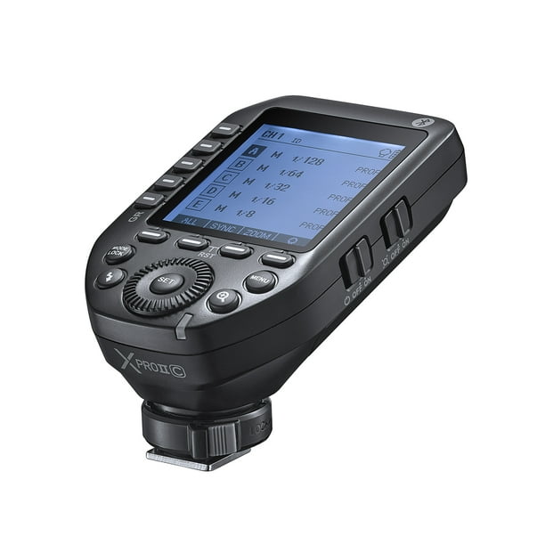 Cámara Disparador de flash inalámbrico Godox XPROII-C 2.4G Transmisor de disparador de flash inalámbrico TTL Autoflash 1/8000s HSS Pantalla LCD grande 32 canales 16 grupos Reemplazo para cámaras Ca Godox Disparador de flash inalámbrico