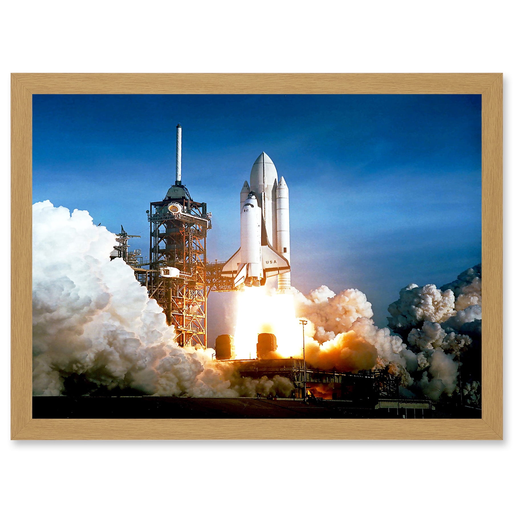 Space 1981 Shuttle Launch Number One Columbia NASA Artwork Framed Wall ...