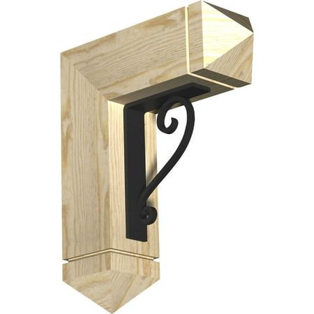 

4 W x 13 1/2 D x 16 H Edwards Arts & Crafts Ironcrest Rough Sawn Bracket Douglas Fir (1 1/2 W x 5 1/2 D x 8 H Iron Bracket)
