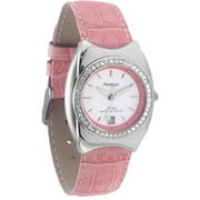 Crystal Bezel Pink Strap Watch