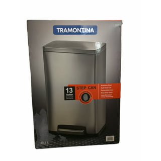 Tramontina Step Can Stainless Steel 13 Gallon Gray 81200569ds