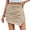 Beige, variant on Taqqpue Women's Summer Mini Wrap Shorts High Waist Zipper Casual Loose Skirts Trendy Asymmetrical Skort