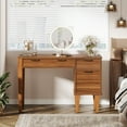 thumbnail image 4 of Tribesigns 47" Computer Desk with 3 Drawers, Farmhouse Office Desk with Storage, Wood Teacher Desk Writing Table with File Drawers for Home Office, Bedroom, Study, Brown, 4 of 9
