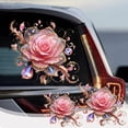 thumbnail image 1 of Sentmoon Car Decoration for Women Car Wall Stickers Romantic Floral Rose Tile Decals Waterproof Removable Design for Bathroom or Auto Interior Decoration Time-Limited Price Slashes & Steals, 1 of 7