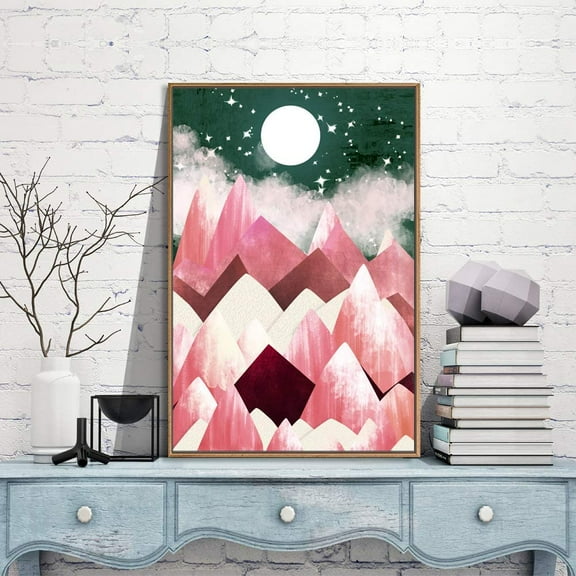 IDEA4WALL Framed Canvas Wall Art for Living Room, Bedroom Nordic Style Mountains Canvas Prints for Modern Home Decoration Ready to Hang