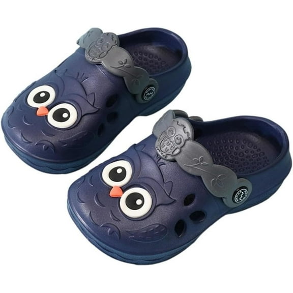 Toddler Kids Animal Garden Clogs – Cute Owl EVA Slide Sandals for Boys and Girls, Lightweight Water Shoes, Breathable Non-Slip Mules for School, Home and Outdoors