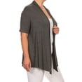 thumbnail image 2 of Women's Plus Size Solid Open Front Vest Cardigan, 2 of 4