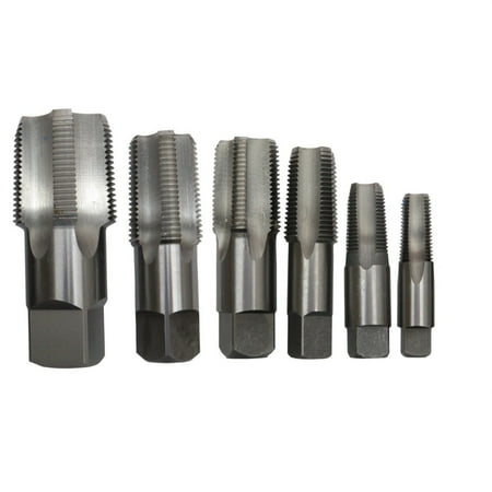 UPC: 0887861241601 | 6 Piece High Speed Steel NPT Pipe Tap Set 1/4   3/8   1/2   3/4   1  and 1-1/4  in Wooden Case  DWTHS1/4-1-1/4SET
