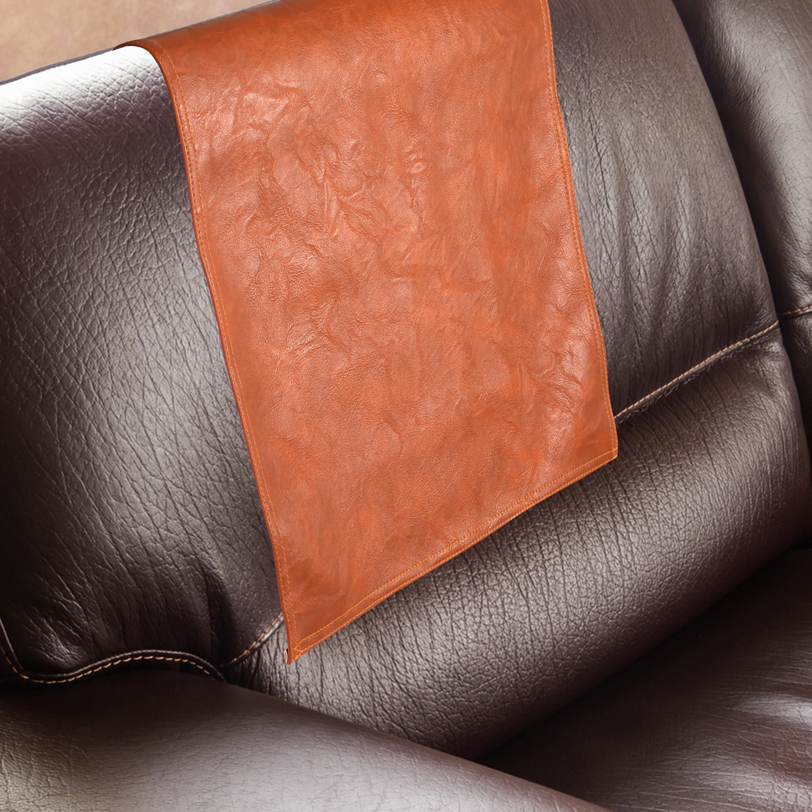 Leather couch headrest covers sale