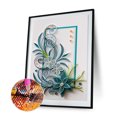 thumbnail image 4 of Pintura de diamante Quilling papel pintura flores pared de diamantes de imitación redonda completa, 4 of 9