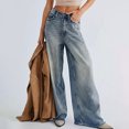 thumbnail image 4 of Jeans for Womens Mid Rise Barrel Jeans for Women Y2k Jeans Wide Leg Baggy Stretch Jeans, 4 of 6