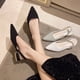 thumbnail image 2 of Sandalias de gran tamaño Zapatillas Zapatillas Las mujeres usan sandalias con punta en punta Moda Tacón fino Sandalias de 42 yardas Zapatillas Las mujeres usan estribos de un pie, 2 of 6