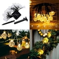 thumbnail image 2 of Guirnalda de luces LED solares de cristal para jardín, exterior, fiestas, hadas Blanco cálido 9.5m 50Bulbs, 2 of 9