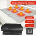thumbnail image 4 of Heated Blanket, Rapid Heating Comfortable Heating Blanket Throw Foldable Electric Blanket Portable Heated Mat Heated Picnic Blanket Heated Camping Pad for Camping Picnic, 4 of 7