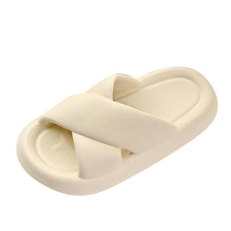 

ZTTD Fashion Four Seasons Women Slippers Thick Soles Non Slip Soft Open Toe Slip On Indoor Bathroom Solid Color Simple Style Women s Slipper A