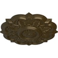 thumbnail image 3 of Ekena Millwork 20 1/4"OD x 1 1/2"P Deria Ceiling Medallion (Fits Canopies up to 6"), Hand-Painted Brass, 3 of 6