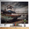 thumbnail image 2 of Designart 'Old Fishing Boat' Boat Print on Natural Pine Wood, 2 of 5