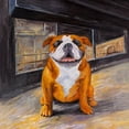 thumbnail image 3 of Atelier B Art Studio 20x20 Black Modern Framed Museum Art Print Titled - SMILING BULLDOG, 3 of 5