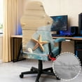 thumbnail image 4 of Xoenoiee Beach Starfish Seashell Conch Wood Print Gaming Chair Covers Slipcovers, Stretchable Elastic Computer Reclining Gaming Chair Seat Cover with Armrest Cover (No Chairs), 4 of 7