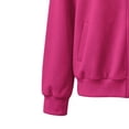 thumbnail image 4 of Edvintorg Crewneck Sweatshirts Women Long Sleeve Casual Loose Athletic Zip Up Tops with Pockets Fall Winter Clothes for Women Hot Pink L, 4 of 6