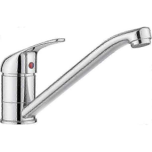 2025 Single Top Lever Kitchen Mixer Tap - Monobloc Design 360 Long Swivel Spout Chrome Polish Finish for Caravan & Home Sinks