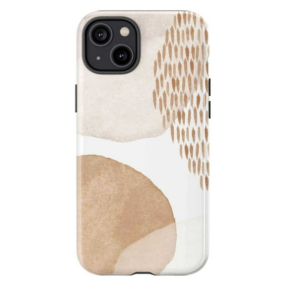 Neutral Abstract Earth Tone Phone Case – Minimalist Modern Aesthetic Phone Cover for iPhone 16 15 14 13 12 11 Pro Max