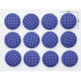 thumbnail image 3 of Soimoi Blue Rayon Fabric Geometric Check Print Fabric by Yard 42 Inch Wide, 3 of 3