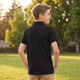 thumbnail image 4 of Boys Short Sleeve Polo Shirt Kids Collared School Uniform Top Button Placket Classic Fit Summer Polo, 4 of 6