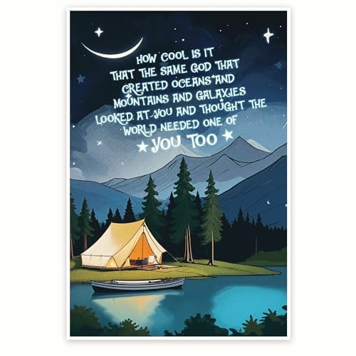 How Cool Is It That The God That Created Oceans And Mountains - Inspiring Positive Poster - Christian Wall Decor - 12 x 18 Inch Poster - Unframed - Premium 100lb Gloss - Made In USA - BMCP0114
