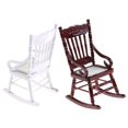thumbnail image 4 of AMERTEER Miniature Wooden Rocking Chair Furniture Model for 1/12 Scale Dollhouse, 4 of 7
