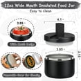 thumbnail image 3 of Termo para alimentos Pawtong con aislamiento al vacío de 350 ml, acero inoxidable, negro, 3 of 6