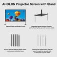 thumbnail image 4 of Pantalla de proyector AHOLON 120 pulgadas 16:9 4K HD con soporte y bolsa, 4 of 8
