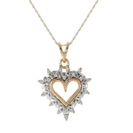 Ladies 0.25 Carat Diamond 14K Yellow Gold Necklace