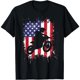 thumbnail image 1 of Camiseta de Moto para Mujer - Estampado Bandera USA y Motocross, 1 of 5