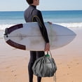 thumbnail image 5 of SUN CUBE Wetsuit Changing Mat, Waterproof Surf Bag, Drawstring Wetsuit Bag, Surfing Accessories for Kayakers, Dry Bag for Beach, Durable Compact No Leak Mat for Scuba (Gray), 5 of 7