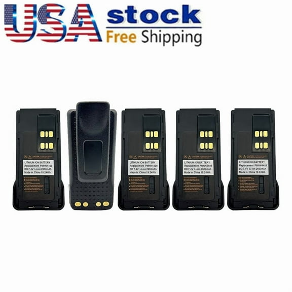 5Pack 2600mAh Li-ion Battery PMNN4409 For XPR3300 XPR3500 XPR7550 XPR7350 XPR7380 XPR7580 APX4000 APX900 DP4401 DP4801 XPR7550e XPR7350e  Radio PMNN4493