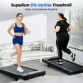 thumbnail image 3 of MJWW 6% Walking Pad with Incline,No-Assembly Walking pad Treadmill with APP and Remote Control,LED Display,2.5 HP Quiet Under Desk Treadmills,300 lbs Capacity, 3 of 10