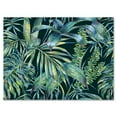thumbnail image 2 of Designart Natural Leaves Exotic On Dark I Canvas Wall Art, 2 of 4