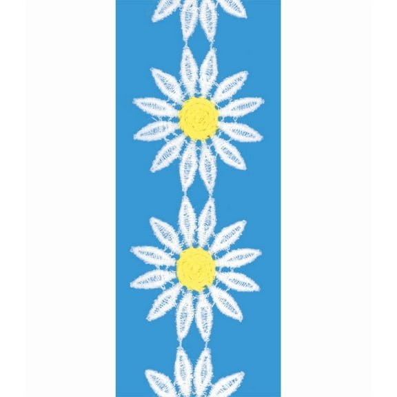YELLOW/WHITE 2 INCH DAISY VENICE LACE