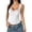 White, variant on Women's Sexy Lace Trim Solid Color Fitted Tank Top, Versatile Cami For Inner Layering Or Wearing Alone White M