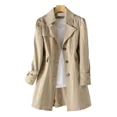 thumbnail image 1 of Gabardina De Mujer Chaqueta De Moda Corta De Color Sólido, 1 of 8