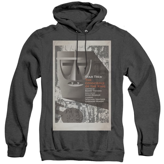 Star Trek Tos Episode 13 Adult Heather Hoodie Sweatshirt Black