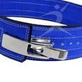 thumbnail image 3 of ARD CHAMPS™ Weight Power Lifting Leather Lever Pro Belt Gym Training Blue Small, 3 of 6